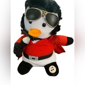 2017 Musical‎ Animated Elvis Presley Penguin Sunglasses Christmas 9” Tested